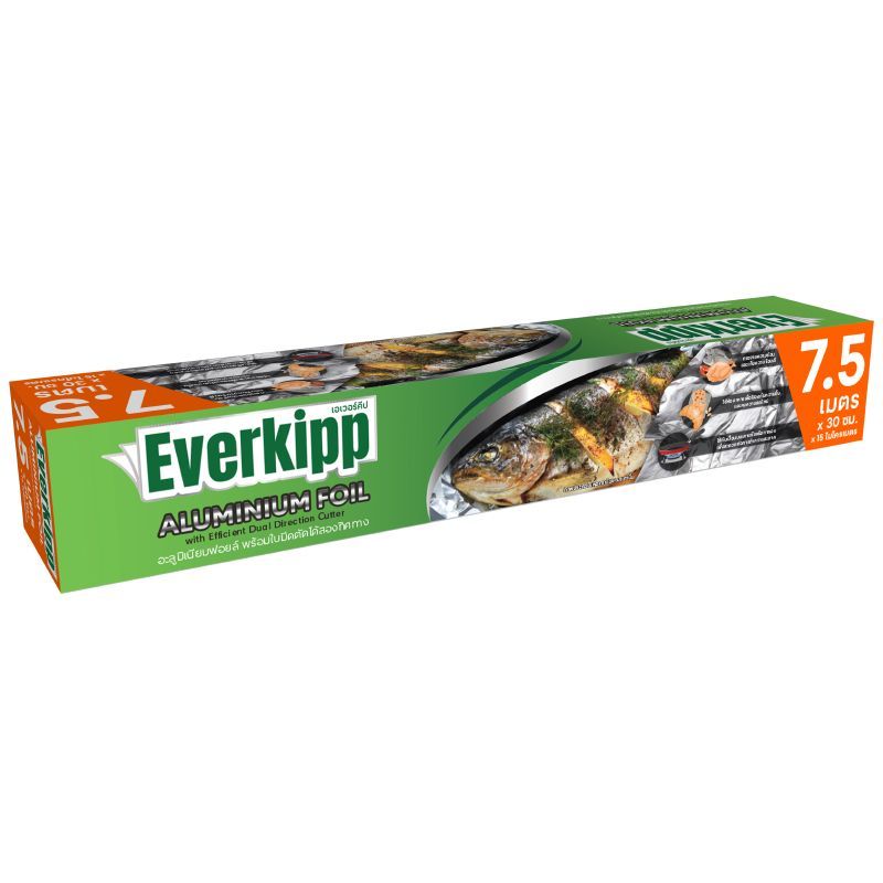 เอเวอร์คีปอะลูมิเนียมฟอยล์ 7.5ม.X30ซม. Everkipp Aluminium Foil 7.5m.X30cm.