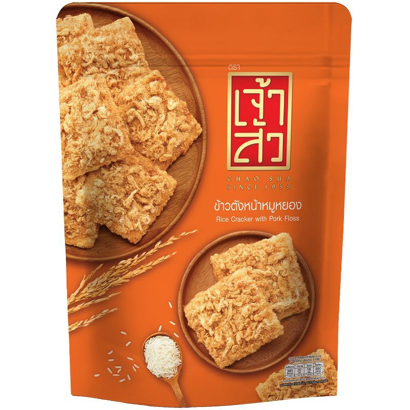 เจ้าสัวข้าวตังหน้าหมูหยอง 80กรัม Chao Sua Rice Cracker with Pork Floss 80g.