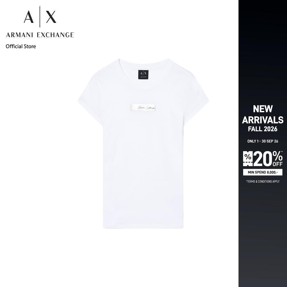 Armani Exchange เสื้อยืดผู้หญิง รุ่น XW002327-AF10358-U0002 สีขาว