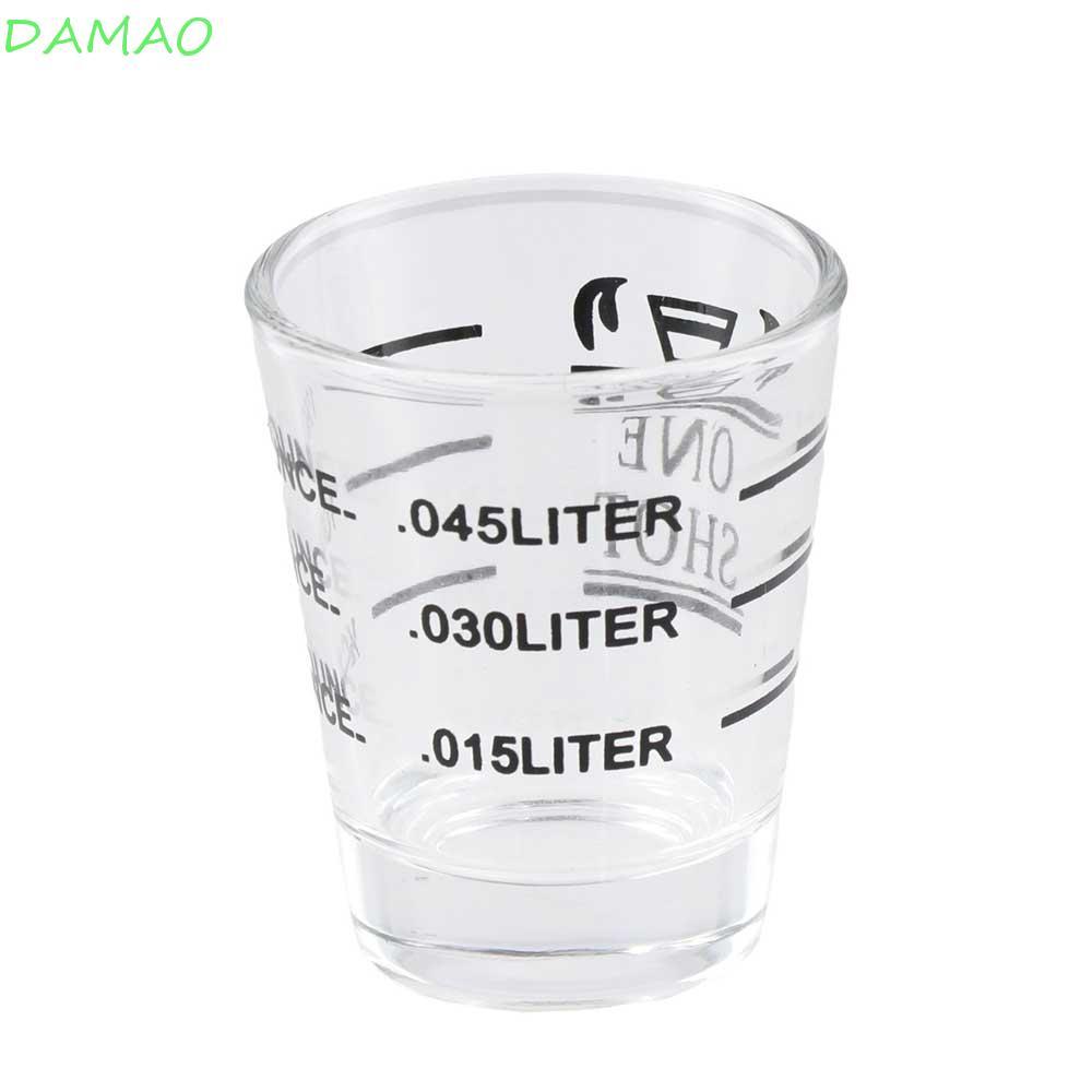 DAMAO Jigger 1.5oz/45ml พร้อมอุปกรณ์เสริมบาร์สเกลแก้วช็อตสําหรับงานหนัก