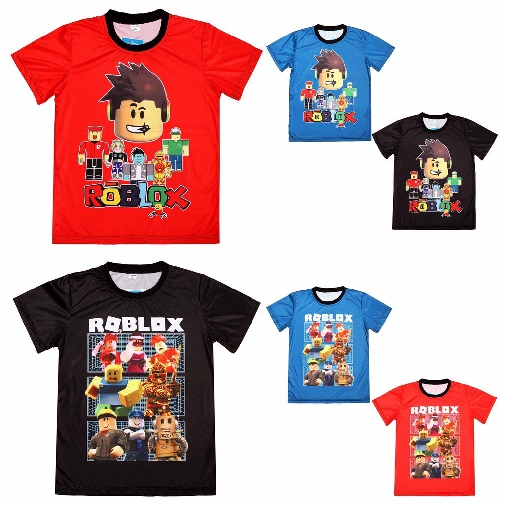 ขายร้อน Roblox Graphic Kids Tee, Boys Girls Game Themed Short Sleeve Casual Top, 5-12Y
