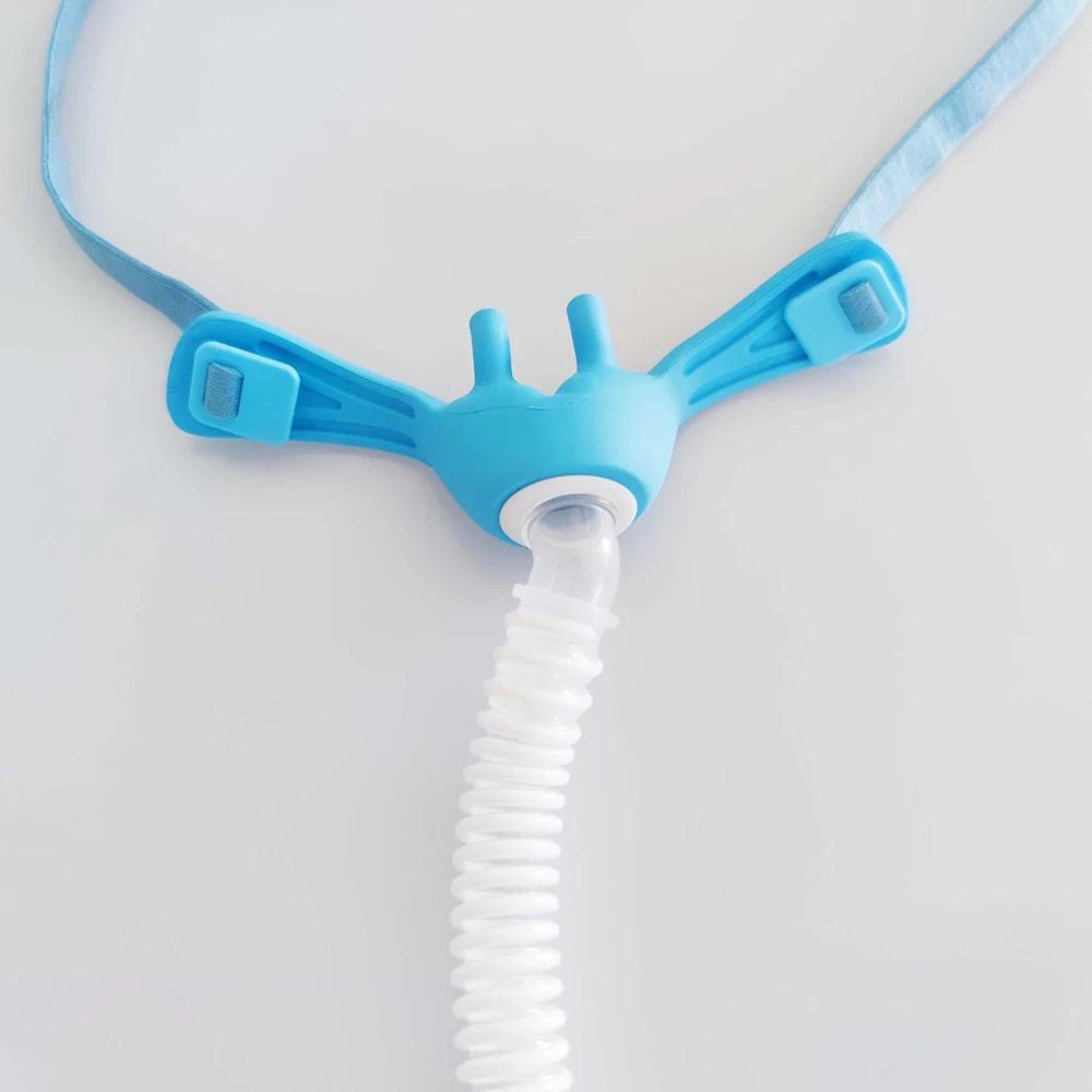 &ท่อจมูกออกซิเจนไหลสูง Cannula จมูกไหลสูง O2 หลอดจมูกออกซิเจน Nasal Cannulas พร้อมสายรัดศีรษะแบบยืดห