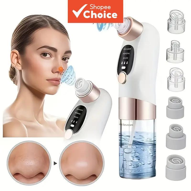 เครื่องดูดสิวหัวดําไฟฟ้าแบบพกพา, สปาที่บ้านด้วยไมโครบับเบิ้ล, ชาร์จเร็วผ่าน USB พร้อมหน้าจออัจฉริยะ, 3 โหมดสําหรับผิวแพ้ง่าย/ผิวธรรมดา/ผิวมัน