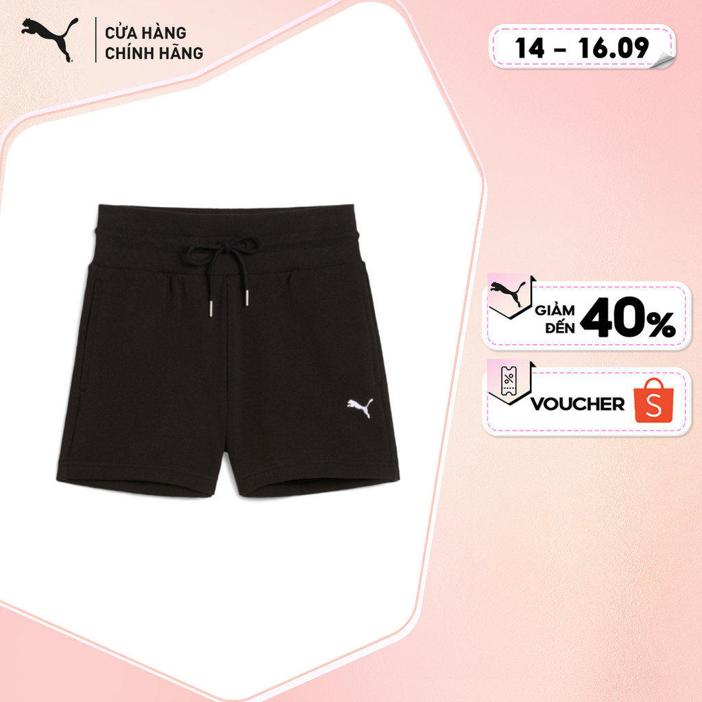 PUMA กางเกงขาสั้นแฟชั่นสตรี WARDRBE ESS กางเกงขาสั้นสีดําสีดําสีดํา