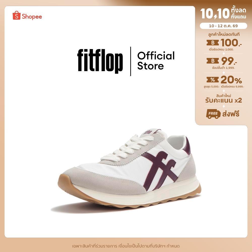 FITFLOP حذاء رجالي Retro-Q قماش وشامواه — أبيض — صورة 2
