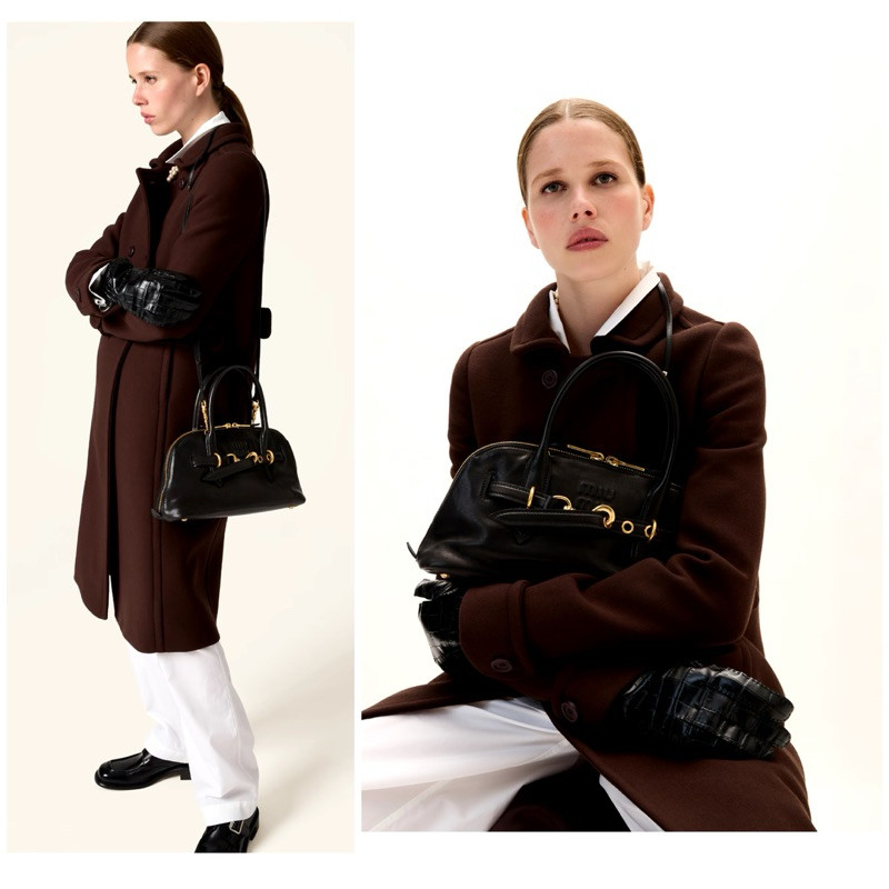 ᴍɪᴜ ᴍɪᴜ Aventure กระเป๋าสะพายข้างหนังนappa 5BB168