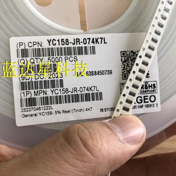 YC158-JR-074K7 Patch Discharge 0603 * 5 4.7K 472 Precision 5% บรรจุภัณฑ์ 10P8R