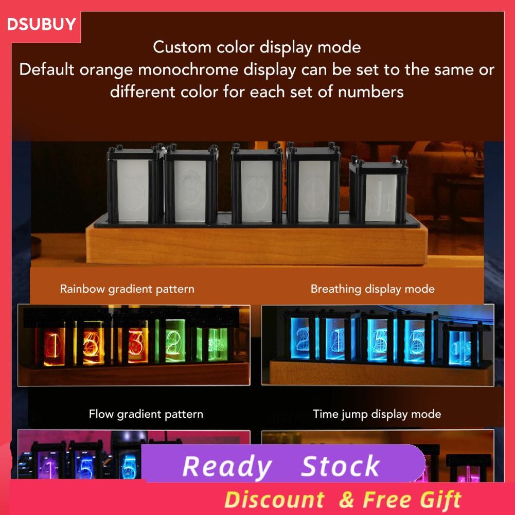 Dsubuy DSUBUY-TH ZJCHAO RGB NIXIE TUBE CLOCK CLOCK RETRO DISTOR DISTOR DISTOR DISTRAD DISTRAG