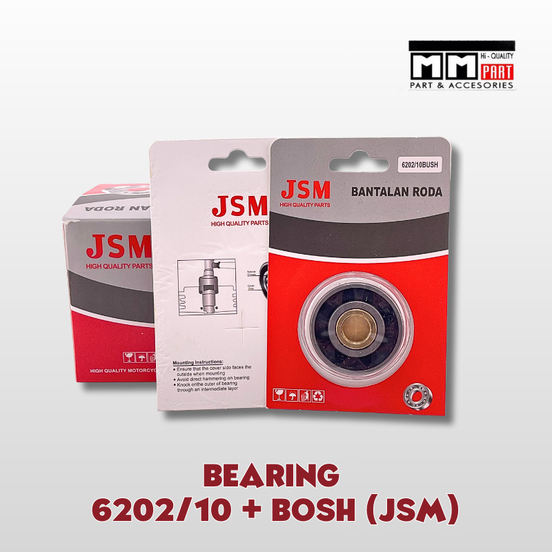 BEARING 6202/10 + BOSH JSM - BALL 6202 6202 แบริ่ง NMAX AEROX 6202-10 MM