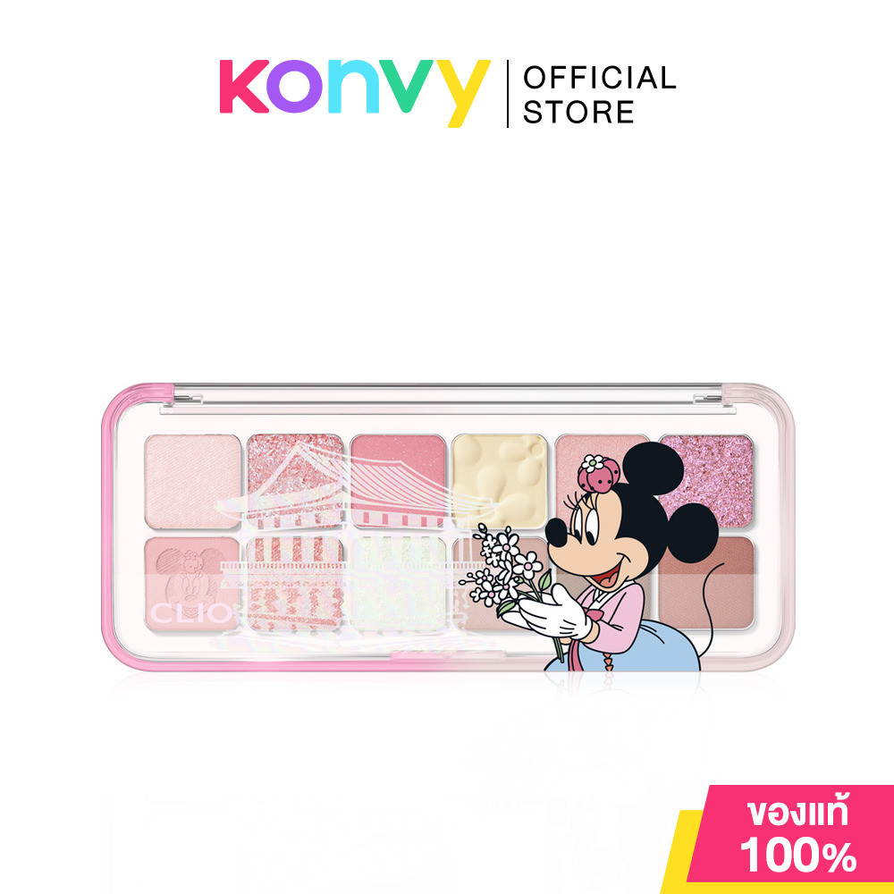CLIO Pro Eye Palette Air 7.2g #104 Gyeonghoeru Flower Festival คลีโอ พาเลทอายแชโดว์ 12 เฉดสี.