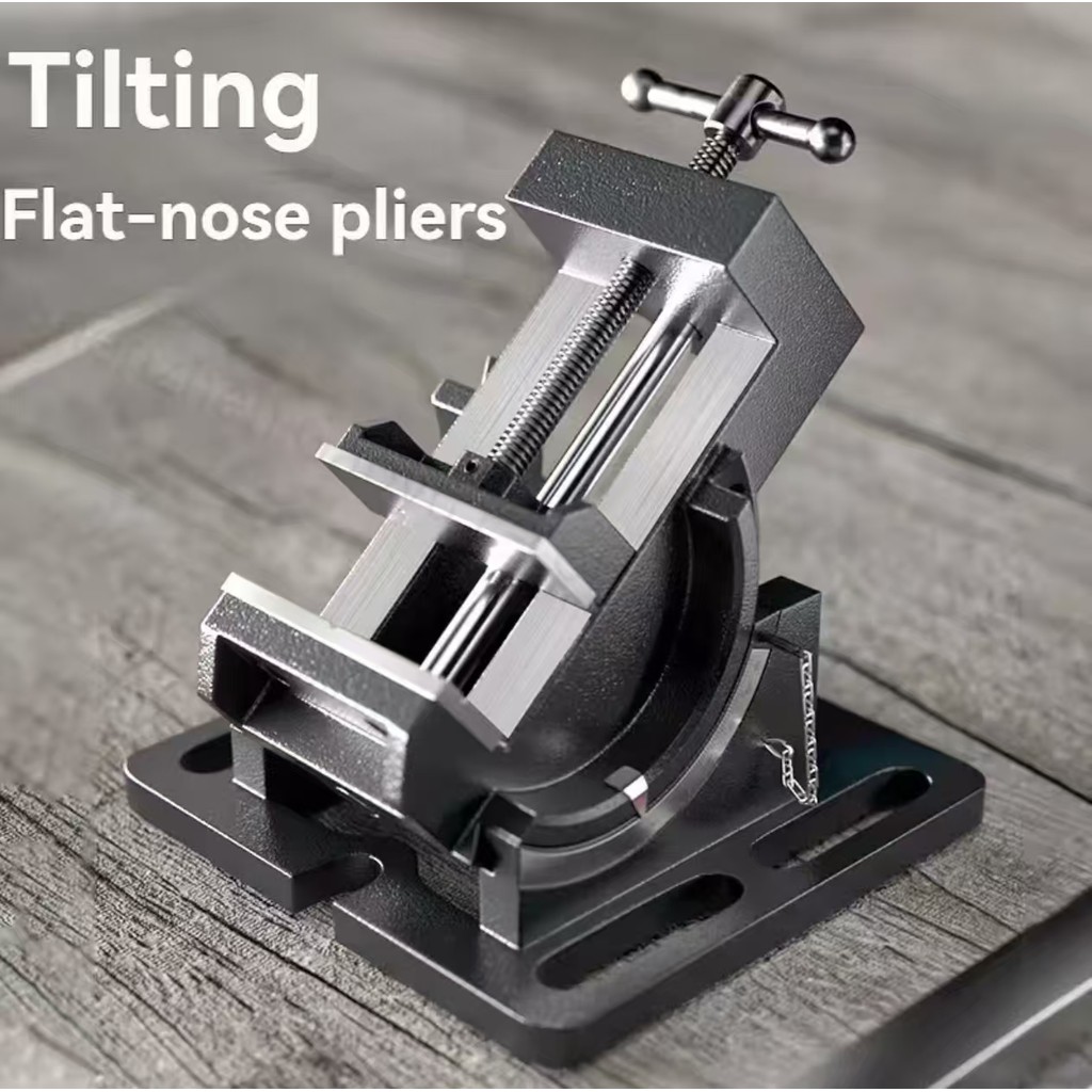 ปากกาจับชิ้นงานปรับองศา Tilt Bench Clamp 0-90° 2ชั้น 2ทิศทาง ขนาด4นิ้ว