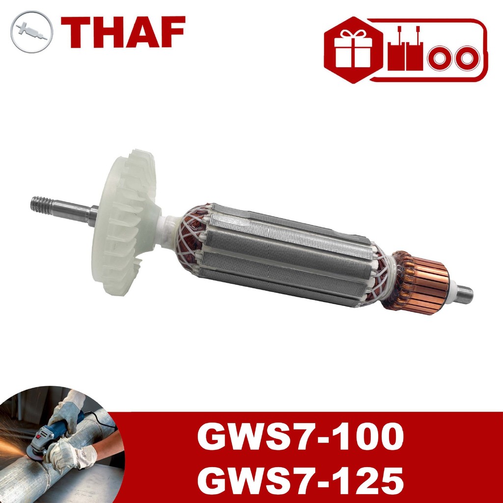 เหมาะสําหรับเครื่องเจียรมุม Bosch GWS7-100 GWS7-125 โรเตอร์
