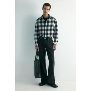 H&M(เอชแอนด์เอ็ม) เสื้อเชิ้ตผ้าฟลานเนลทรงหลวม ผู้ชาย 1289476_1
