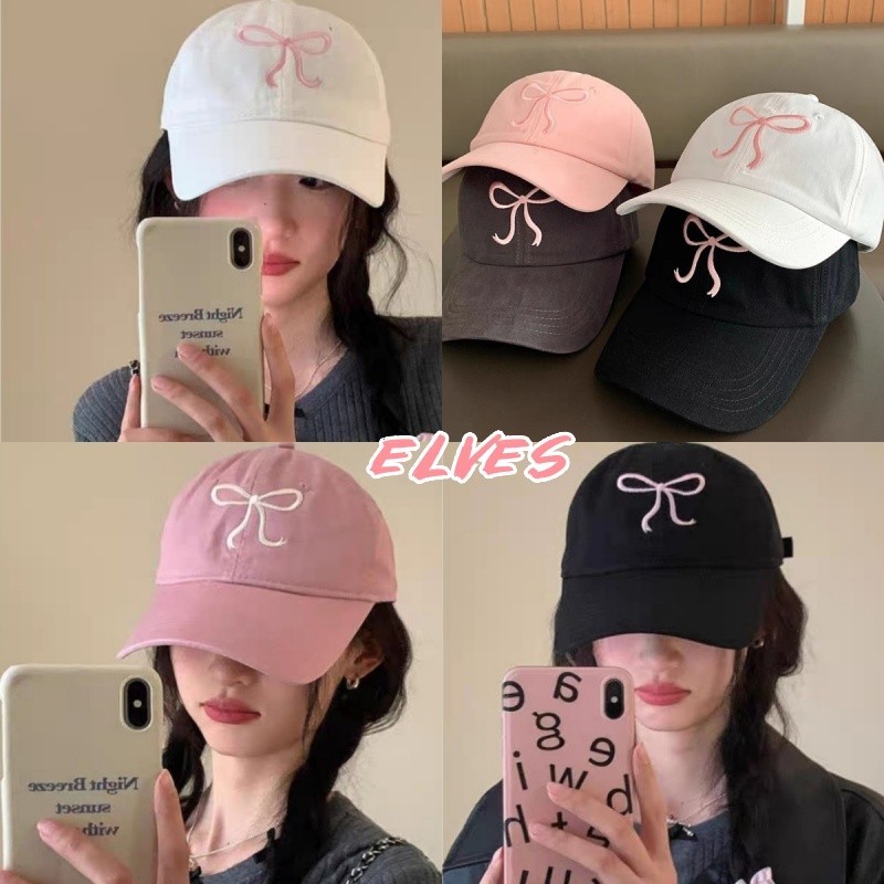 Elves พร้อม💟หมวกแก็ปหมวกเบสบอล แฟชั่นเกาหลี cotton cap หมวกเดินป่า มี5สี คุณภาพสู ส "MK-1"
