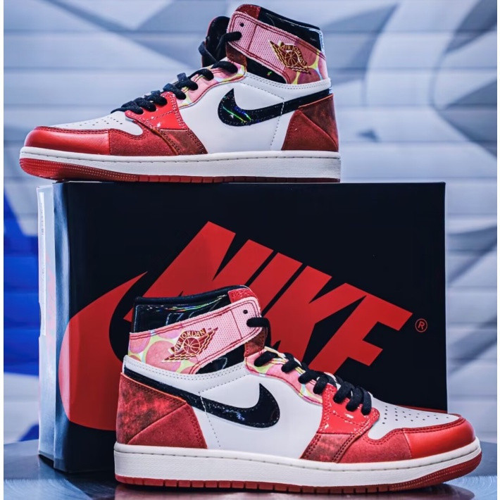 รองเท้า Air Jordan 1 Retro High OG SP "Next Chapter" สีขาวและแดง แบบ Unisex สำหรับSpider-Man 2.0
