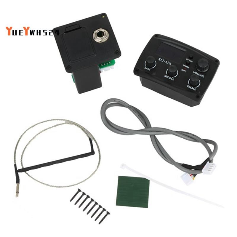 [ขายดี Y4]-17A กีต้าร์โปร่ง EQ Preamp พร้อมจูนเนอร์ Procedding แบบดิจิตอล 3 Band EQ Equalizer พร้อมจ