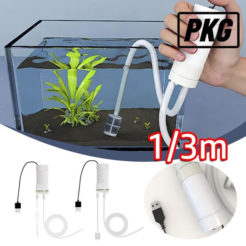 REPKG Fish Tank Water Changer, Mini USB Self Priming ปั๊ม, 5V 2A Plus Drainer Aquarium เครื่องมือเปล