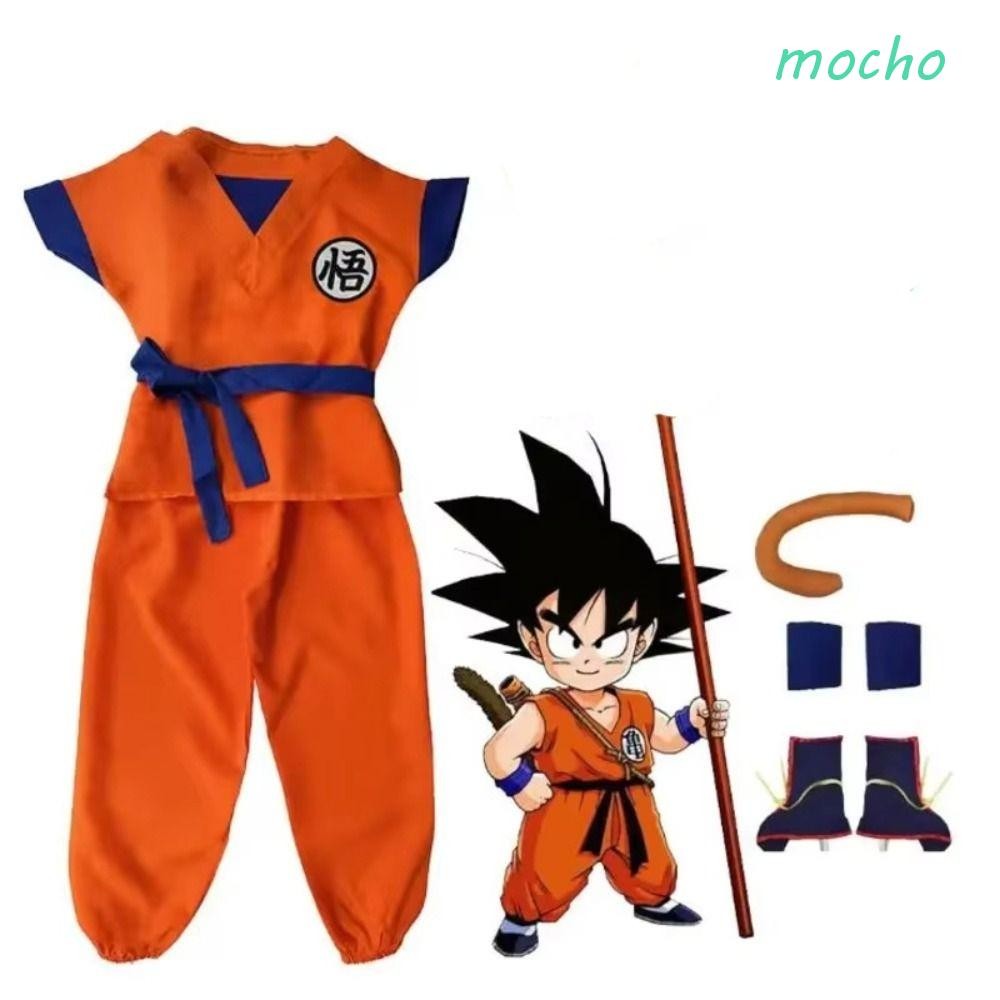 MOCHO Goku Costume พร้อม Dragon Ball Tail และ Accessory ชุดแต่งตัวAnimeสำหรับเด็ก สำหรับวันเกิดและปา