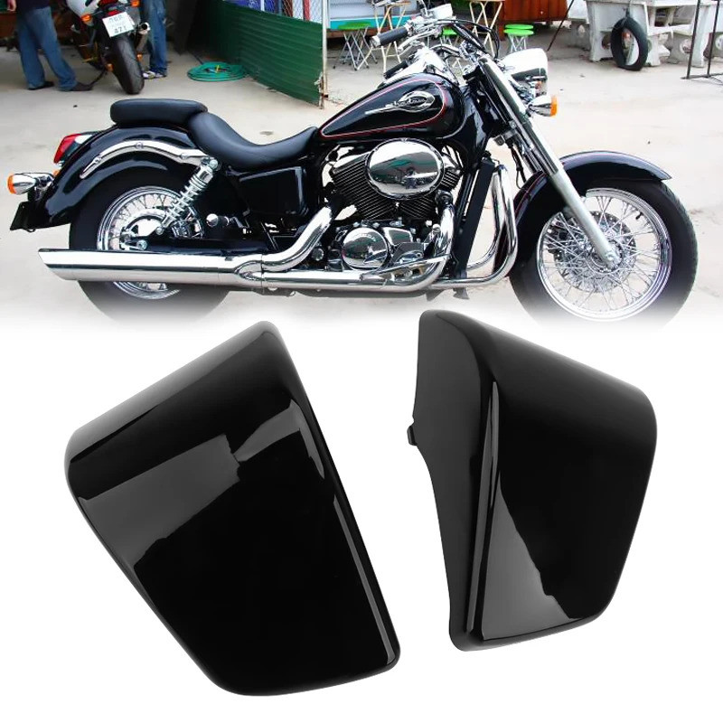 รถจักรยานยนต์ Gloss สีดําด้านข้าง Fairing Guard สําหรับ Honda Shadow ACE VT400 VT750 VT 400 750 1997