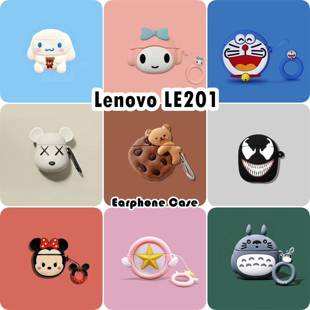ส่วนลดสําหรับ Lenovo LE201 กรณีน่ารักการ์ตูนซิลิโคนอ่อนนุ่มหูฟังกรณีปลอกฝาครอบ