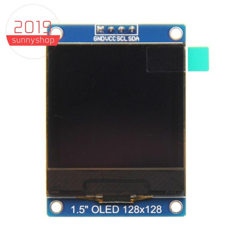 [sunnyshop2019]1.5" SH1107 โมดูลหน้าจอ OLED 128x128, อินเทอร์เฟซ, 4PIN สําหรับ 51 STM32 P22101 Elect