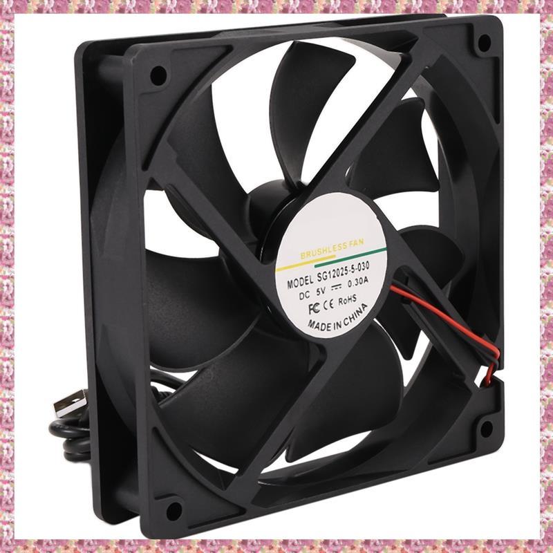 [VCR] 5V USB 2000RPM 12CM พัดลมระบายความร้อนคูลเลอร์ความเร็วสูงสําหรับ Iceriver KS0 KS0 Pro