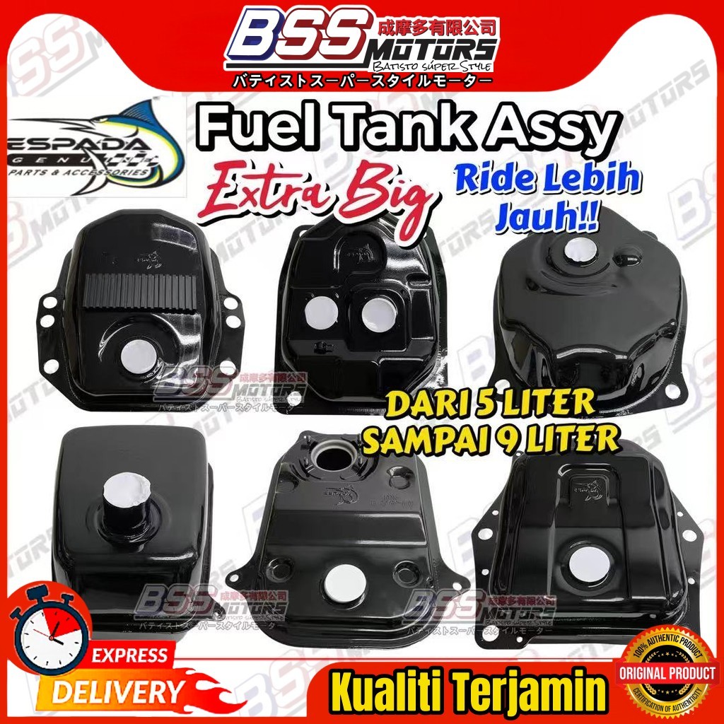ESPADA 5L 6L 7L 9L Racing การใช้ถัง Tangki Minyak ขนาดใหญ่ LC135 V1-V8 FI Y15ZR Y16ZR RS150 RSX NVX1