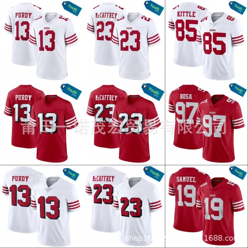เสื้อรักบี้ทีม 49ers ไซส์เด็ก พร้อมเลือกเบอร์ 13, 19, 23, 85, 97