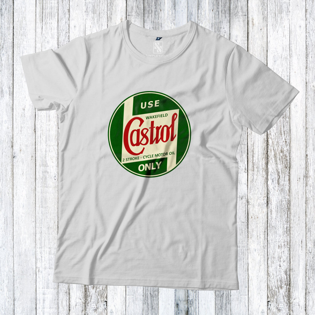 เสื้อยืดลายโลโก้ Castrol คลาสสิก ผ้าฝ้ายบริสุทธิ์ สไตล์วินเทจ เหมาะทั้งชายและหญิง ไซส์ S-5XL