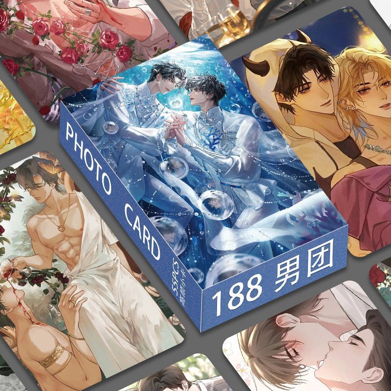 188 ผู้ชาย Merchandise เลเซอร์ High-Face การ์ดขนาดเล็ก Man ของขวัญ 10 ซม.มุม LOMO การ์ด 55 ชิ้นกล่อง