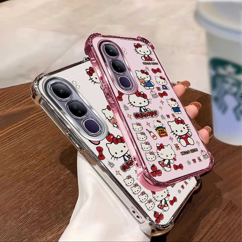เหมาะสําหรับ VIVO Y21D Y19S Pro Y100 Y200 Y300 Y400 5G V40 Lite 4G GT Electroplated เคสโทรศัพท์กันกระแทกพร้อม TPU ปลอกป้องกันนุ่ม MPM