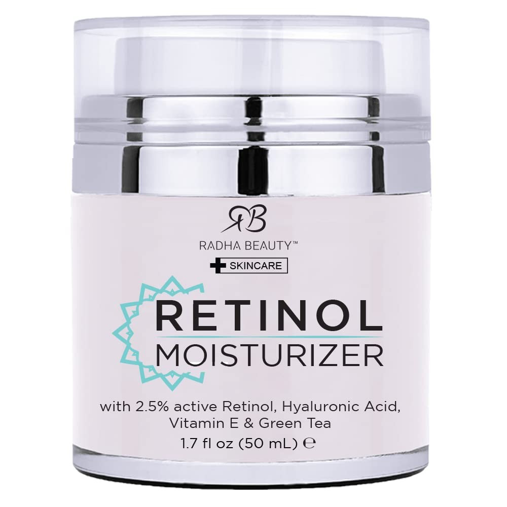 Radha Beauty Moisturizing Miracle Retinol Cream-บรรจุ 2.5% Retinol, Hyaluronic Acid, วิตามินอีและชาเ