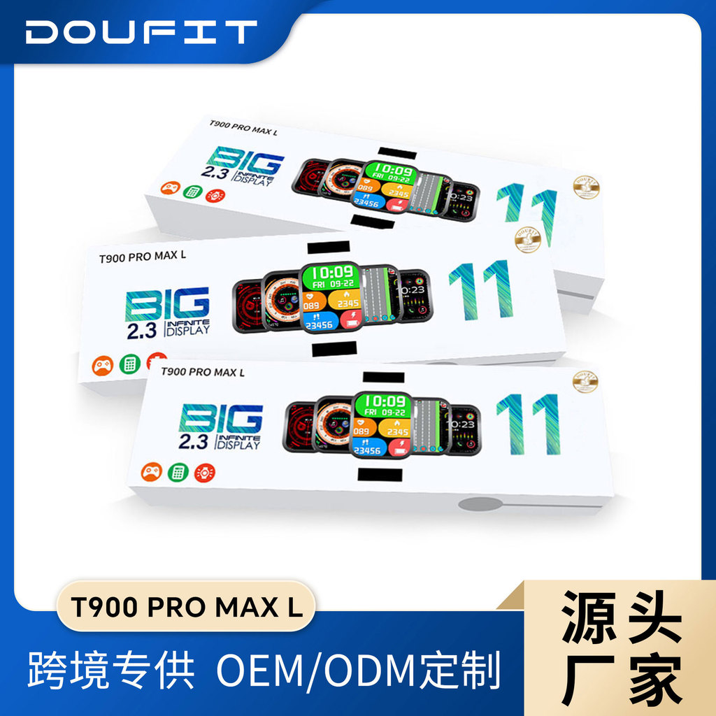 T900 pro max L สมาร์ทวอทช์หน้าจอขนาดใหญ่ watch11 หมุนการโทรกีฬา s11 สมาร์ทวอท์ช 3V1L