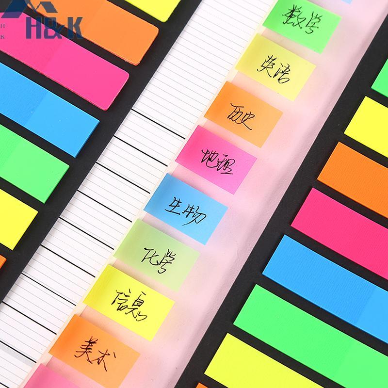 [H&K Oct] 200 ชิ้นสี Clear Index Tabs สําหรับหน้าสติกเกอร์มาร์กเกอร์สํานักงานเครื่องเขียนโรงเรียน {t