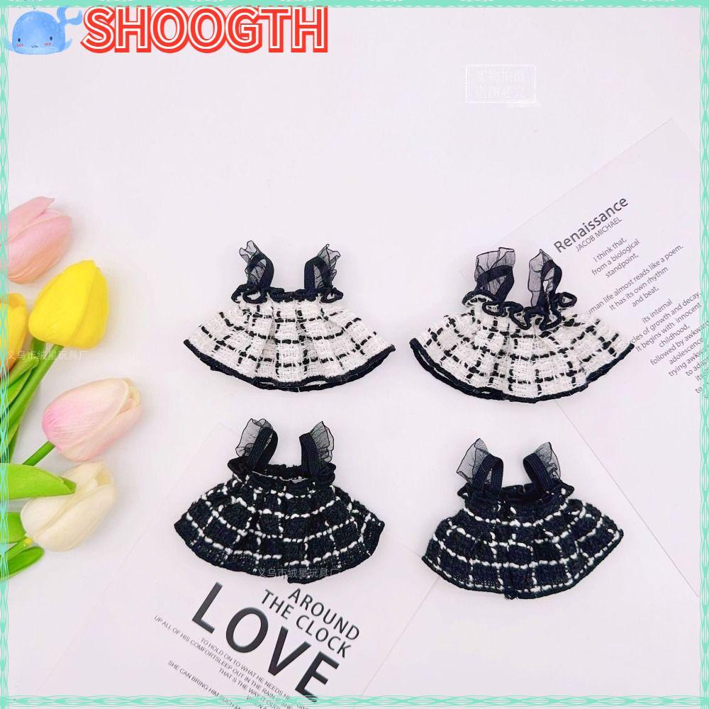 Shoogth เสื้อผ้าตุ๊กตา, DIY กระโปรงลายสก๊อตสีสันสดใส, 2024 Nice ตุ๊กตาอุปกรณ์เสริมสําหรับ 13 ซม. Wallace Gromit สุนัข, 10-15 ซม.ตุ๊กตาผ้าฝ้าย