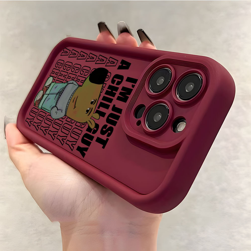 Creative ภาพประกอบ A CHILL GUY สําหรับ Apple iPhone 17 Air 16 16e 15 14 13 12 Mini 11 Pro Max X XR X