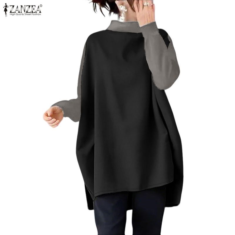 ZANZEA เสื้อแขนยาวสไตล์เกาหลีสำหรับผู้หญิง