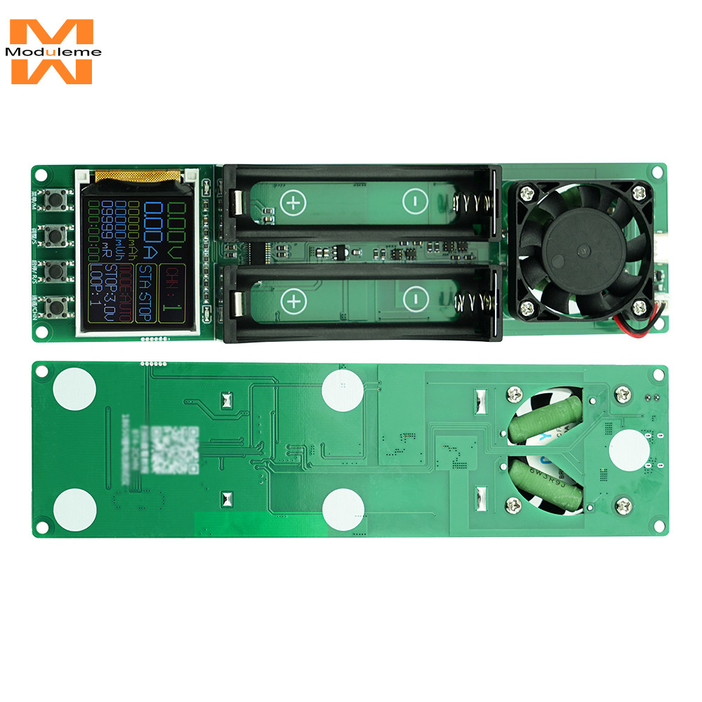 Dual Channel 18650 แบตเตอรี่ความจุเครื่องทดสอบความต้านทานภายในการชาร์จอัตโนมัติและโมดูลชาร์จ Type-C