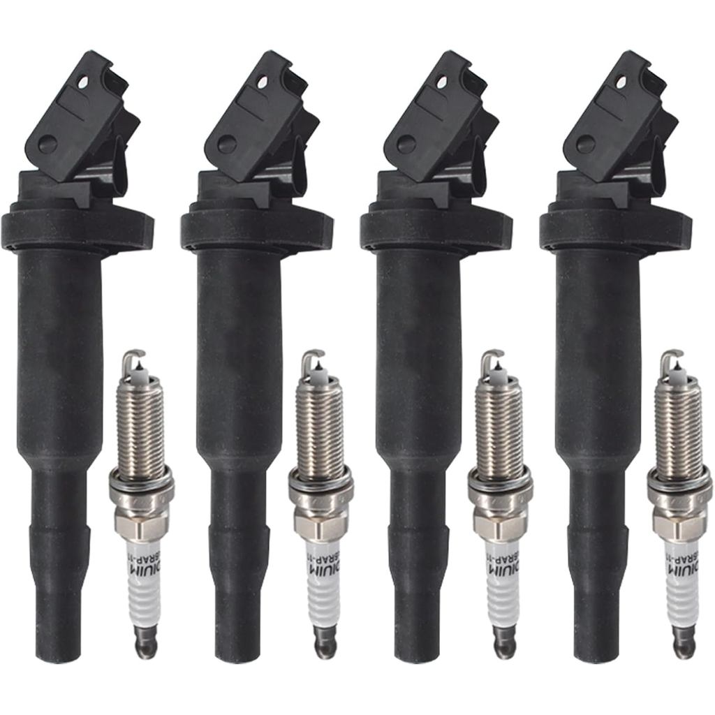 คอยล์จุดระเบิดอิริเดียมหัวเทียนชุด 4 ชิ้น UF598 C1692 ใช้งานร่วมกับ BMW 228i 320i 328i 428i 528i xDr