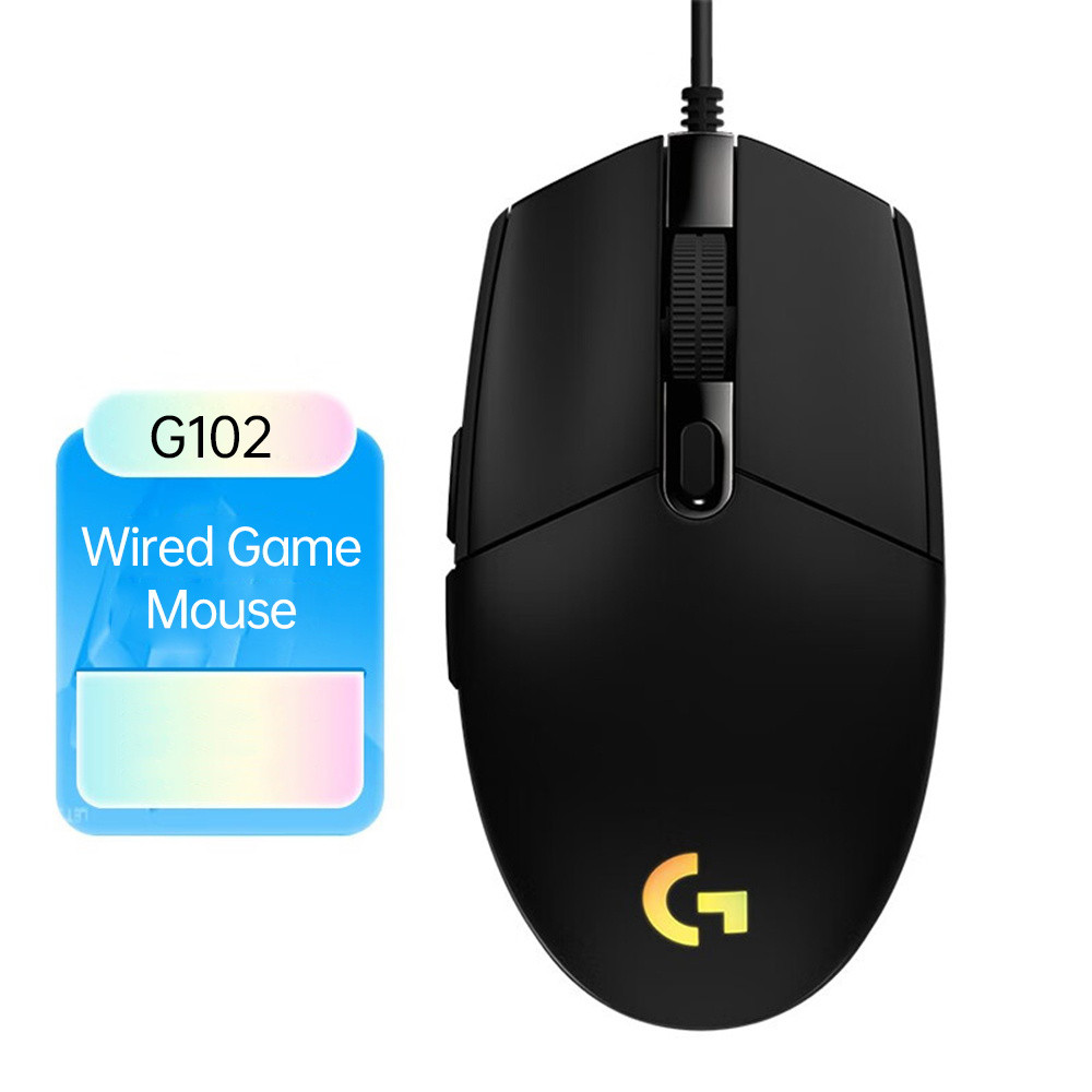 Logitech G102 RGB Gaming Mouse ความเร็วในการเคลื่อนที่ 8000 Wired Optical Gamer รองรับซอฟต์แวร์ G HU
