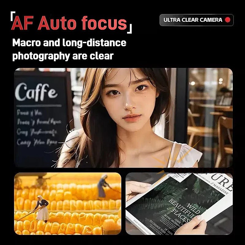 64MP WIFI 4K Digital Camera 180° Flip Screen Selfile Camera Small Portable 18X Digital Zoom Vlog Cam