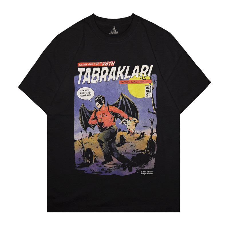 Crash Running "satanists Afraid of Ghost Verse 2" Tshirt เสื้อไมโครไฟเบอร์