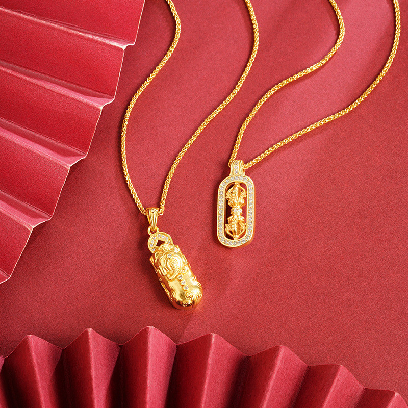 จี้สร้อยคอมะระ พิซียู่ทอง ประดับวัชร