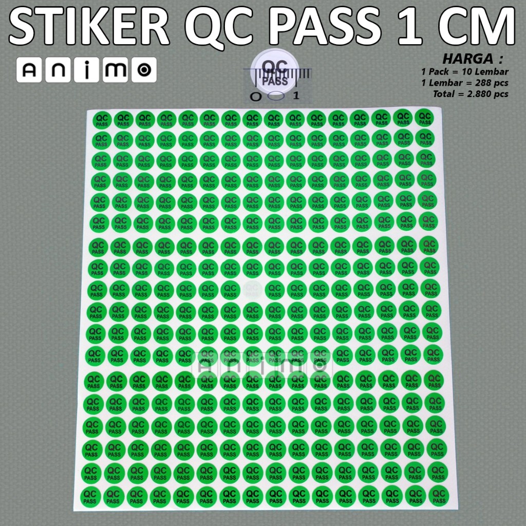 QC PASS ROUND STICKER 1 CM - QC pass 10 mm - QC PASS ขนาด 1 ซม.