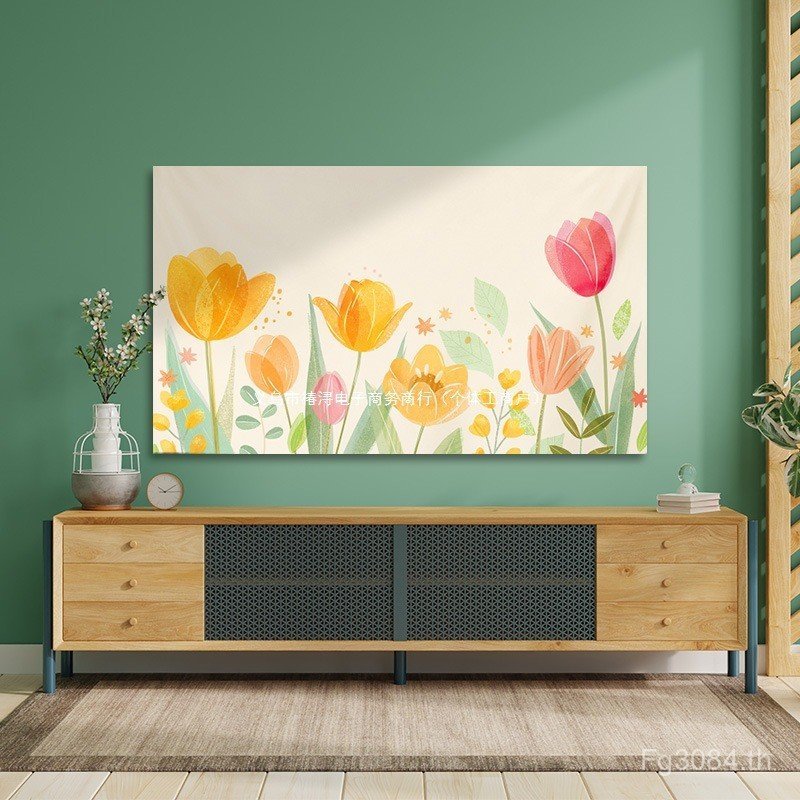 ผ้าคลุมทีวีลายดอกไม้ ขนาด 55 นิ้ว เหมาะสำหรับโทรทัศน์