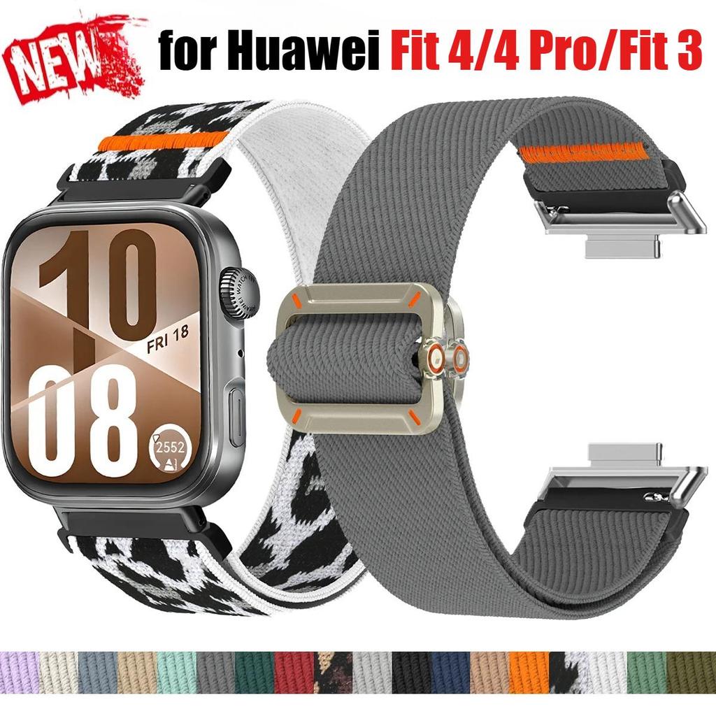 ไนลอนกีฬาสําหรับ Huawei Fit 4/Fit 4 Pro ปรับสายรัดยืดหยุ่นสําหรับ Huawei Fit 3 Fit 4 Pro Smartwatch 