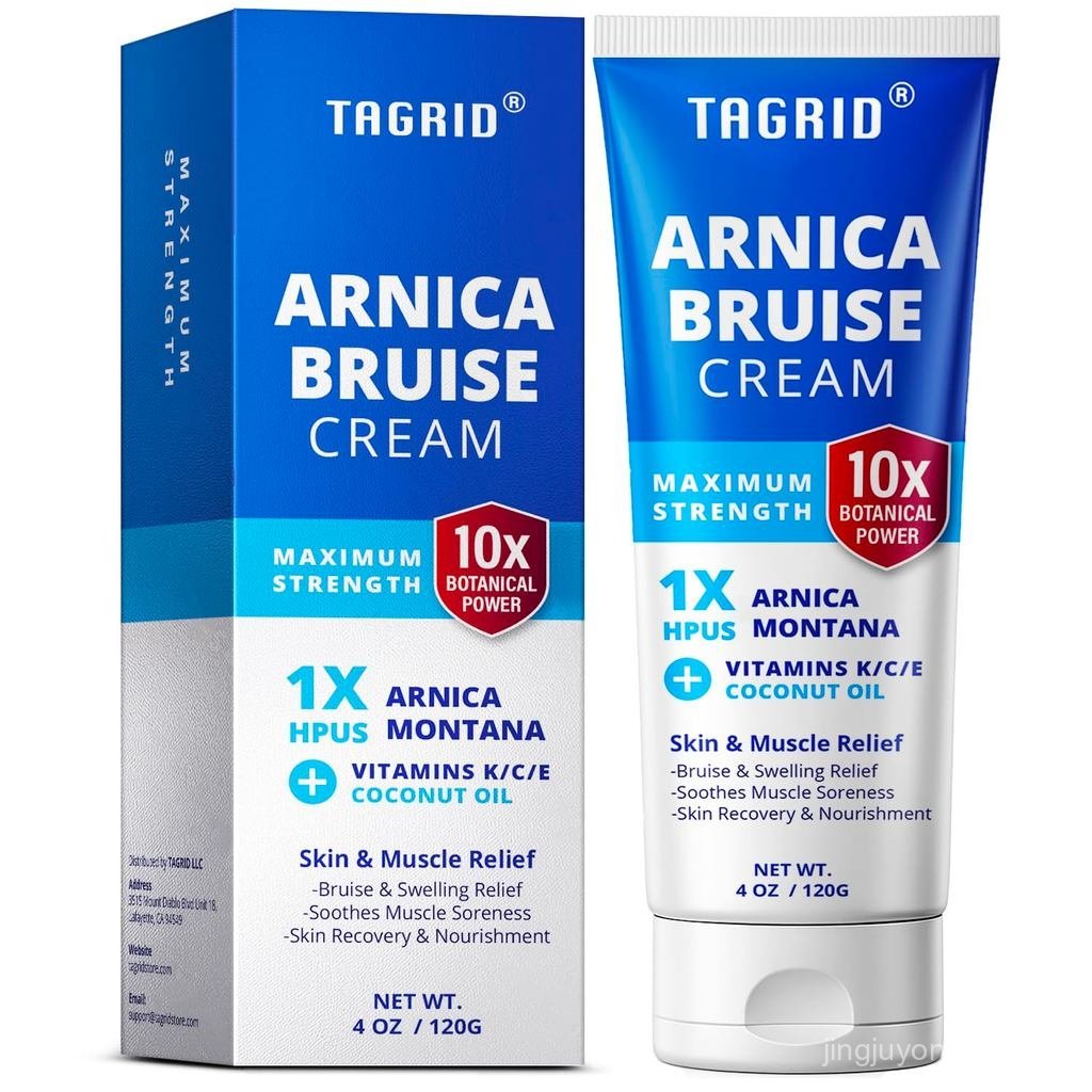 TAGARID Arnica Cream ความแข็งแรงเป็นพิเศษ: ครีม Arnica Bruise บรรเทาอาการปวดเร็วพร้อมวิตามินซีสําหรั