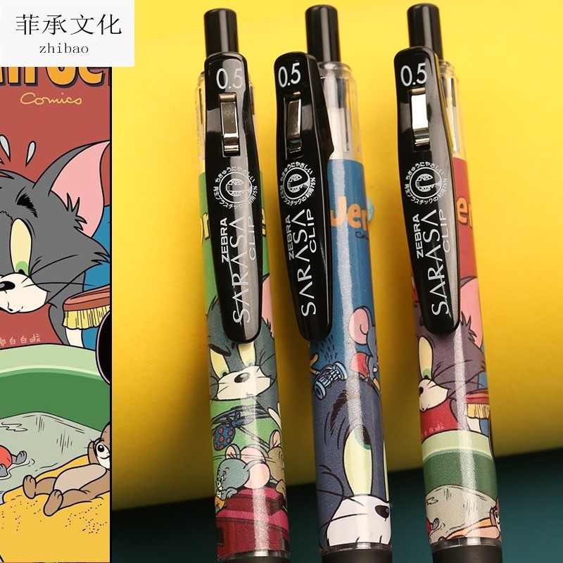 Zebra Official Rare Limited Gel Pen Cat and Mouse การ์ตูนอะนิเมะสไตล์ Pai Tong Co-Branded Style