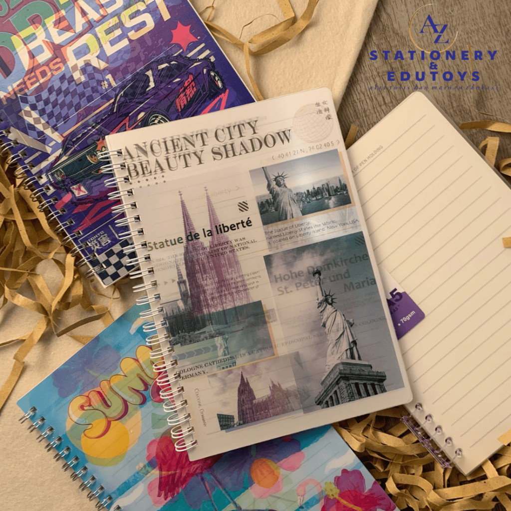 Squeezy Notebook Spiral Ringbook A5 60 แผ่น 3D Design Aesthetic & Unique