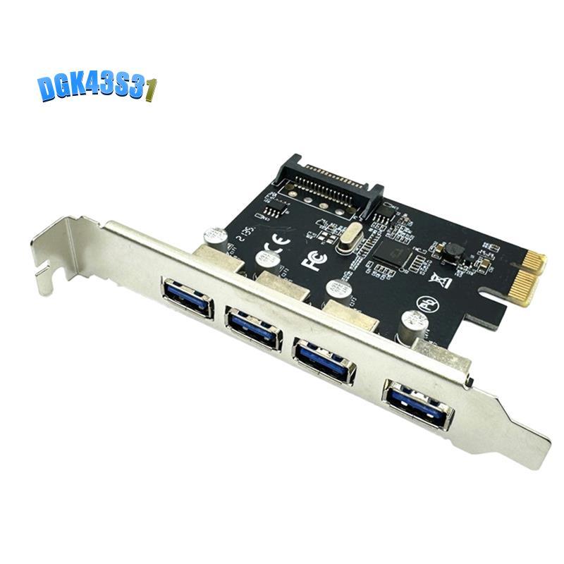 dgk43s314 พอร์ต USB 3.0 PCI-E การ์ดขยาย PCI Express PCIe USB 3.0 Hub อะแดปเตอร์ 5Gbps Riser Controll